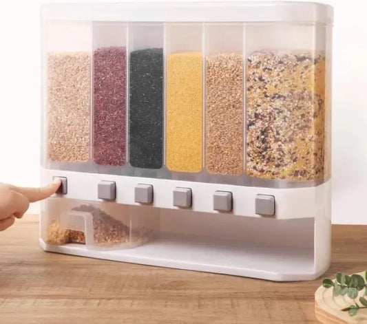 Wall Mounted 6-in-1 Grain Dispenser (Daal Box) My Store