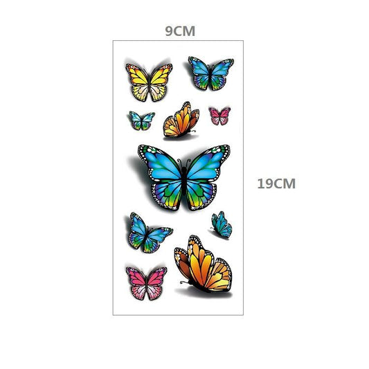 Flower Butterfly Temporary Tattoo Sticker