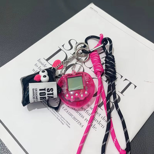 Cute Retro Virtual Pet Keychain
