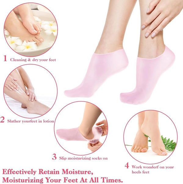 Silicone Moisturizing Socks - High Quality & Long Lasting Discounters.pk online shopping