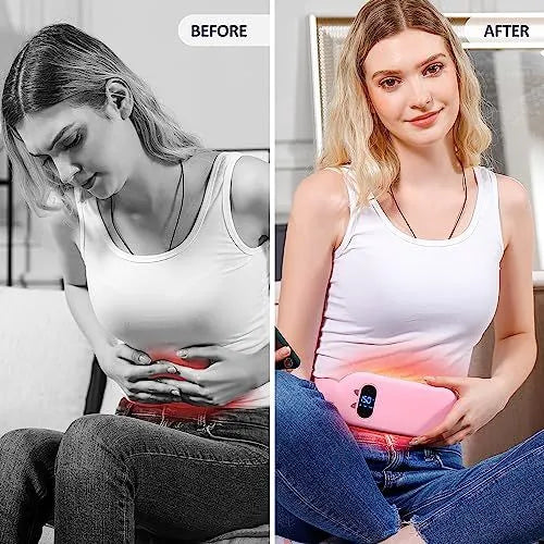 Electric Heating Pad Belt - USB Rechargeable Period Cramp & Muscle Relief Massager