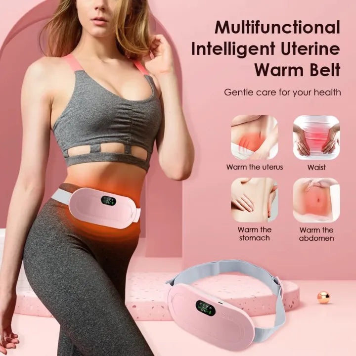 Electric Heating Pad Belt - USB Rechargeable Period Cramp & Muscle Relief Massager