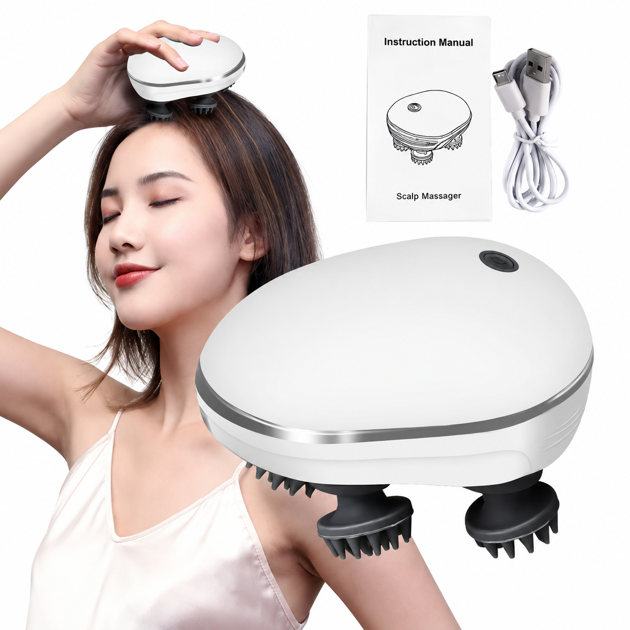 Electric Scalp Massager Rechargeable Head Massager Machine