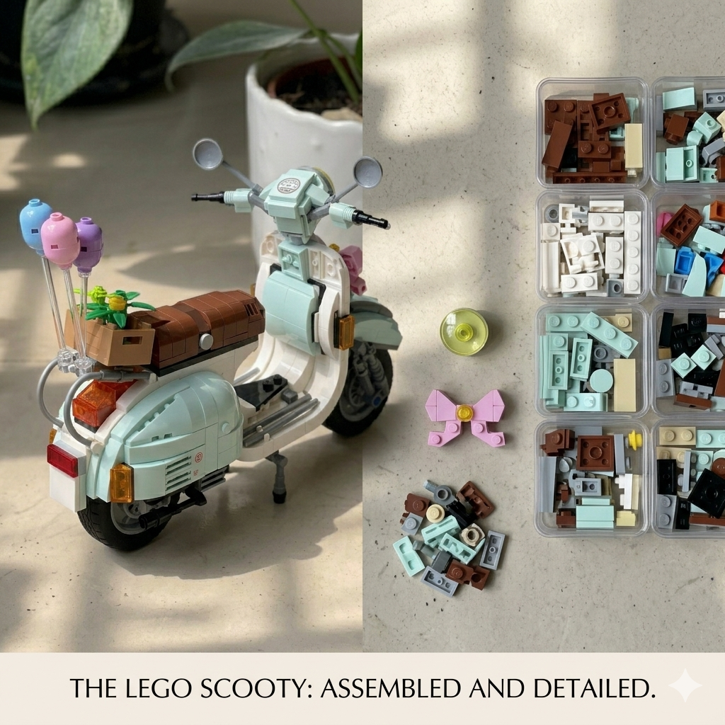 Lego Pinterest Vespa Scooty Set 🛵(673 Pcs)