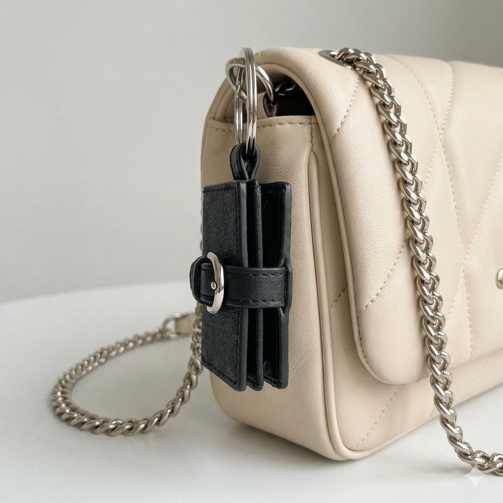 Vintage Couch Photo charm Keychain