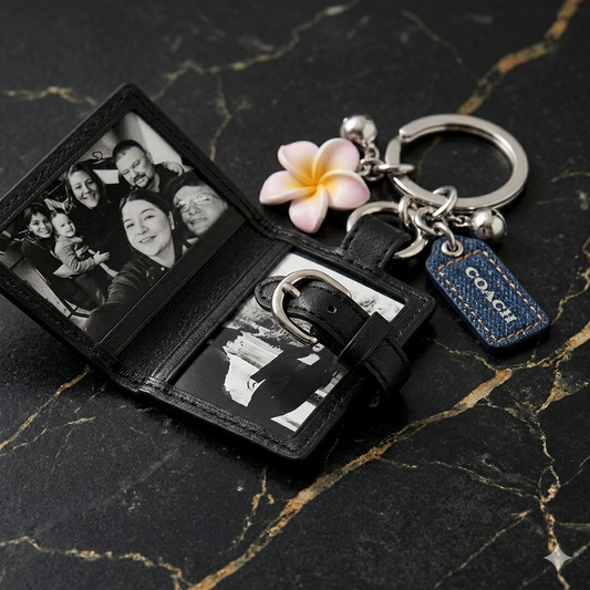 Vintage Couch Photo charm Keychain
