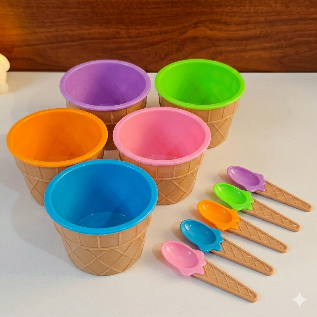 Sweet Scoop Ice Cream Bowls Set