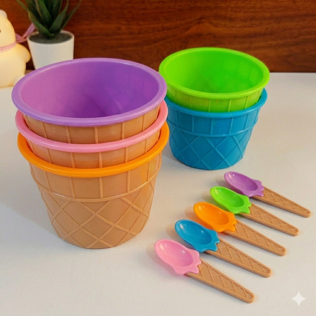 Sweet Scoop Ice Cream Bowls Set