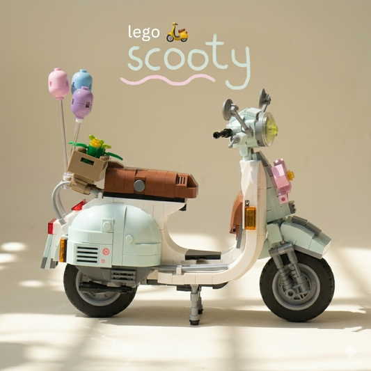 Lego Pinterest Vespa Scooty Set 🛵(673 Pcs)