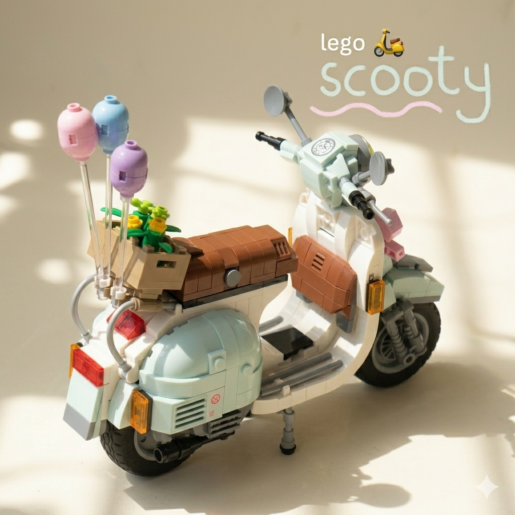 Lego Pinterest Vespa Scooty Set 🛵(673 Pcs)