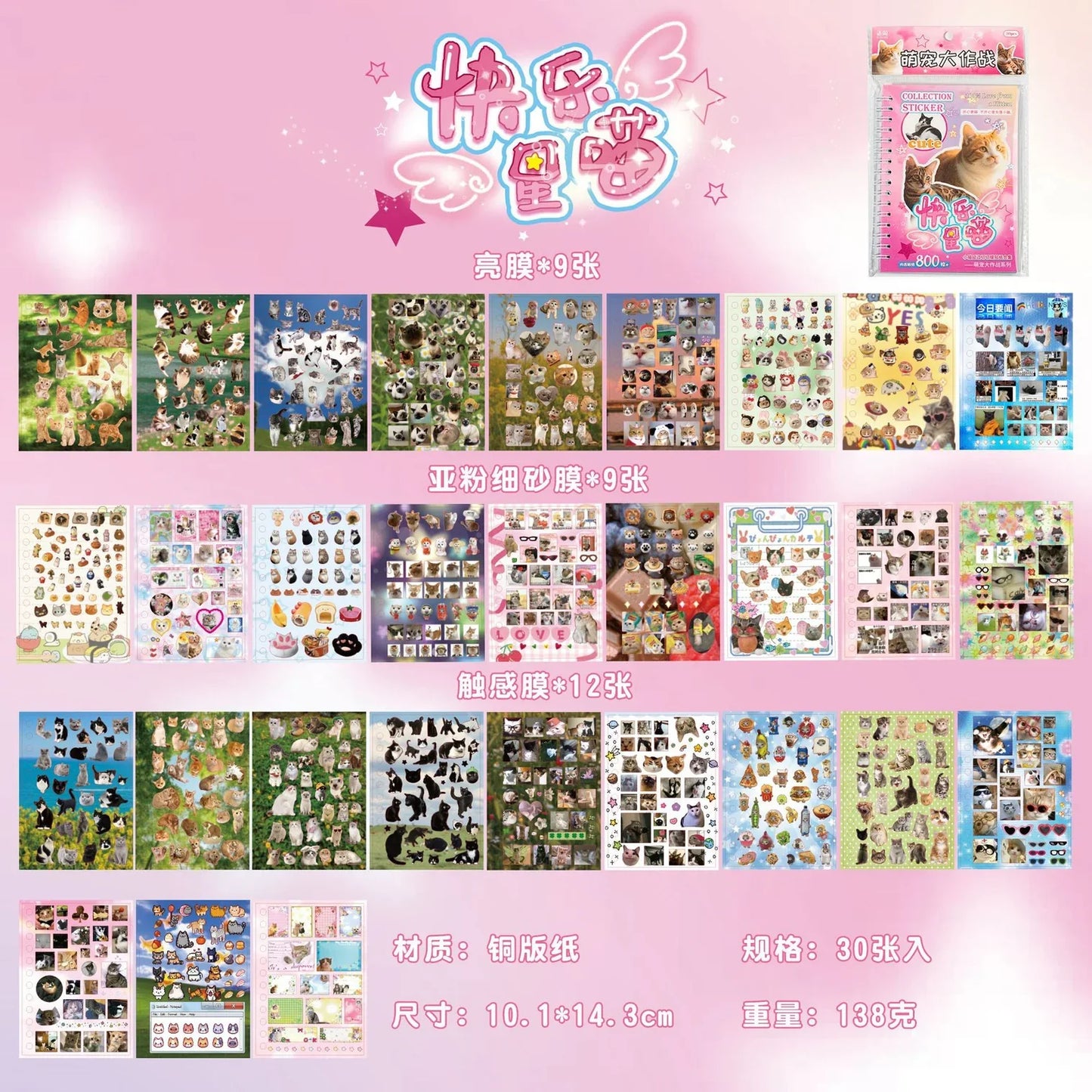 Cute Kitten Collection Sticker Book