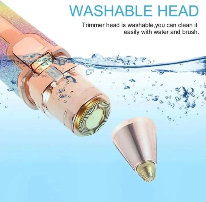 2-in-1 Painless Eyebrow Trimmer & Facial Hair Remover