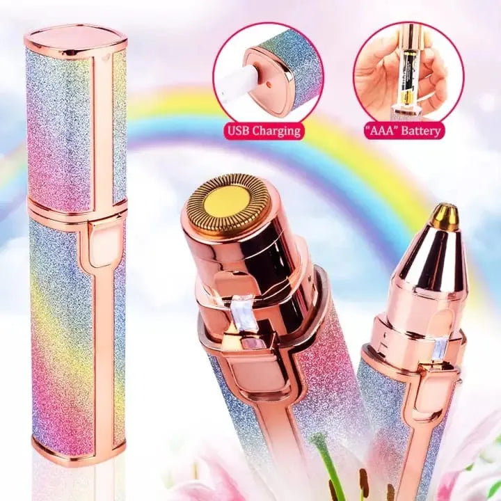 2-in-1 Painless Eyebrow Trimmer & Facial Hair Remover