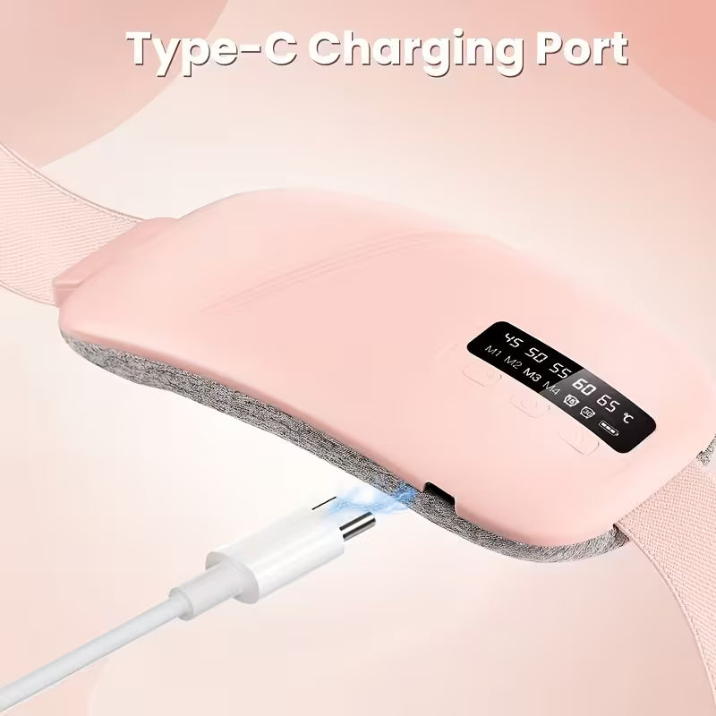 Electric Heating Pad Belt - USB Rechargeable Period Cramp & Muscle Relief Massager