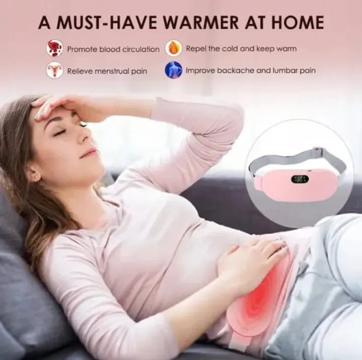 Electric Heating Pad Belt - USB Rechargeable Period Cramp & Muscle Relief Massager