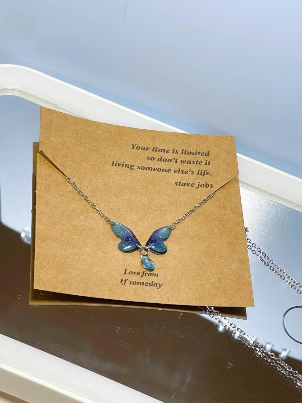 Aurora Sapphire Wings Pendant