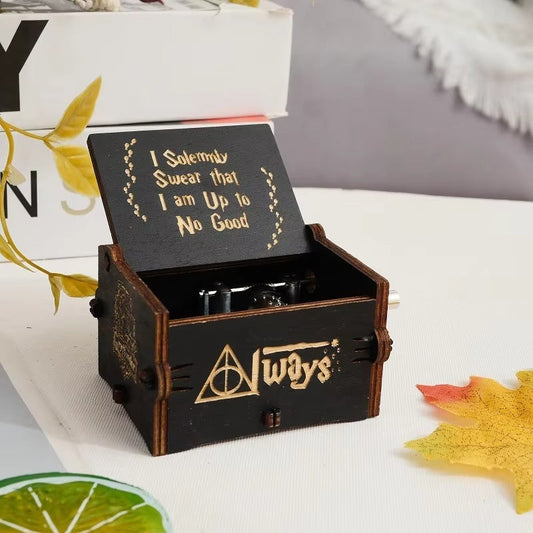 Harry Potter-themed wooden music boxe