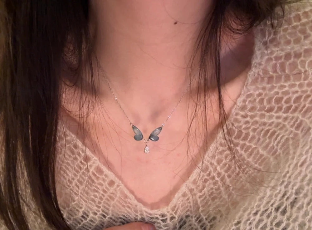 Aurora Sapphire Wings Pendant